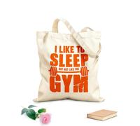 AILOONG i like to sleep but not like the gym design Customizable pattern canvas bags 340g/m² thick fabric Matches clothing