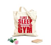 AILOONG i like to sleep but not like the gym design Customizable pattern canvas bags 340g/m² thick fabric Matches clothing