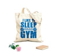 AILOONG i like to sleep but not like the gym design Customizable pattern canvas bags 340g/m² thick fabric Matches clothing