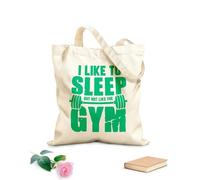 AILOONG i like to sleep but not like the gym design Customizable pattern canvas bags 340g/m² thick fabric Matches clothing