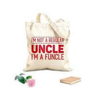 AILOONG i'm not a regular uncle i'm a funcle funny Customizable pattern canvas bags 340g/m² thick fabric Matches clothing