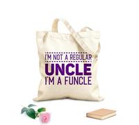 AILOONG i'm not a regular uncle i'm a funcle funny Customizable pattern canvas bags 340g/m² thick fabric Matches clothing
