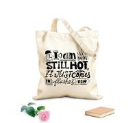 AILOONG Inscription Words Signs Fire Phrase Unbleached Canvas Tote Bag 12 oz thick fabric Uses as a tool bag 31x36cm Medium