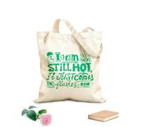 AILOONG Inscription Words Signs Fire Phrase Unbleached Canvas Tote Bag 340g/m² thick fabric Uses as a tool bag