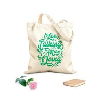 AILOONG Inspirational quote: Don't let fools ruin your day Customizable pattern canvas bags 340g/m² thick fabric Matches clothing