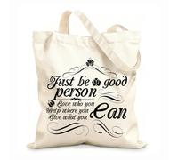 AILOONG inspiring creative motivation quote poster concept just be a good person Customizable pattern canvas bags 12 oz thick fabric Matches clothing 31x36cm Medium