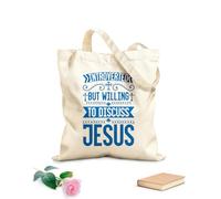 AILOONG introverted but willing to discuss jesus Customizable pattern canvas bags 340g/m² thick fabric Matches clothing