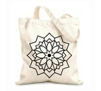 AILOONG islamic mandala art with abstract floral motifs Customizable pattern canvas bags 12 oz thick fabric Matches clothing 35x40cm Large