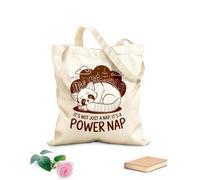AILOONG It'S Not Just A Nap It'S A Power Nap Cotton Canvas Shoulder Bags 340g/m² thick fabric Uses as a tool bag