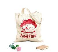 AILOONG It'S Not Just A Nap It'S A Power Nap Cotton Canvas Shoulder Bags 340g/m² thick fabric Uses as a tool bag