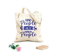 AILOONG Kind people are people like me Customizable pattern canvas bags 340g/m² thick fabric Matches clothing