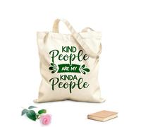 AILOONG Kind people are people like me Customizable pattern canvas bags 340g/m² thick fabric Matches clothing