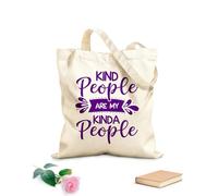 AILOONG Kind people are people like me Customizable pattern canvas bags 340g/m² thick fabric Matches clothing
