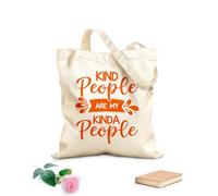 AILOONG Kind people are people like me Customizable pattern canvas bags 340g/m² thick fabric Matches clothing