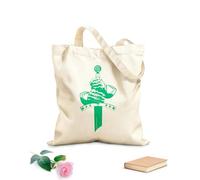 AILOONG Knight Warrior Hands Sword Middle Ages Cotton Canvas Shopping Bag 340g/m² thick fabric Uses as a gift bag