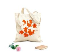 AILOONG Leaves Maple Tree Bush Beautiful Petals Unbleached Canvas Tote Bag 340g/m² thick fabric Uses as a tool bag
