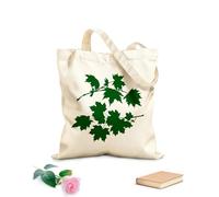 AILOONG Leaves Maple Tree Bush Beautiful Petals Unbleached Canvas Tote Bag 340g/m² thick fabric Uses as a tool bag
