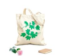 AILOONG Leaves Maple Tree Bush Beautiful Petals Unbleached Canvas Tote Bag 340g/m² thick fabric Uses as a tool bag