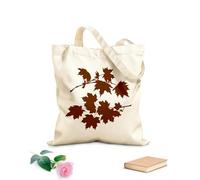 AILOONG Leaves Maple Tree Bush Beautiful Petals Unbleached Canvas Tote Bag 340g/m² thick fabric Uses as a tool bag
