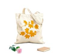 AILOONG Leaves Maple Tree Bush Beautiful Petals Unbleached Canvas Tote Bag 340g/m² thick fabric Uses as a tool bag