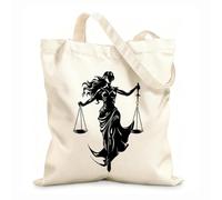 AILOONG legal luminary justice lady icon equality essence emblematic justice lady Customizable pattern canvas bags 12 oz thick fabric Matches clothing 25x30cm Small