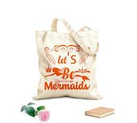 AILOONG let be mermaids Customizable pattern canvas bags 340g/m² thick fabric Matches clothing