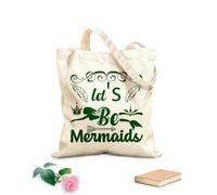 AILOONG let be mermaids Customizable pattern canvas bags 340g/m² thick fabric Matches clothing