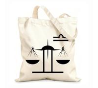 AILOONG Libra Symbol Zodiac Sign Horoscope Unbleached Canvas Tote Bag 12 oz thick fabric Uses as a tool bag 31x36cm Medium