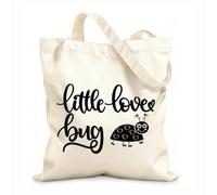 AILOONG little love bug valentines day heart love be mine holiday Customizable pattern canvas bags 12 oz thick fabric Matches clothing 31x36cm Medium