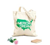 AILOONG Map United States American Dream Coolest You Cotton Canvas Shopping Bag 340g/m² thick fabric Uses as a gift bag