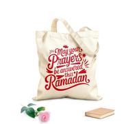 AILOONG may your prayers be answe this ramadan Customizable pattern canvas bags 340g/m² thick fabric Matches clothing