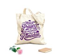 AILOONG may your prayers be answe this ramadan Customizable pattern canvas bags 340g/m² thick fabric Matches clothing