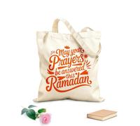 AILOONG may your prayers be answe this ramadan Customizable pattern canvas bags 340g/m² thick fabric Matches clothing
