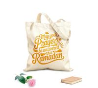 AILOONG may your prayers be answe this ramadan Customizable pattern canvas bags 340g/m² thick fabric Matches clothing