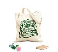 AILOONG may your prayers be answe this ramadan Customizable pattern canvas bags 340g/m² thick fabric Matches clothing