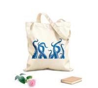 AILOONG Octopus Tentacles Kraken Cotton Canvas Shopping Bag 340g/m² thick fabric Uses as a gift bag