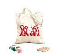 AILOONG Octopus Tentacles Kraken Cotton Canvas Shopping Bag 340g/m² thick fabric Uses as a gift bag