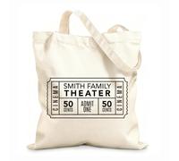 AILOONG Polyester Cotton Beach Bag 12 oz thick fabric Home Cinema Tickets Creative Residential Home Cinema Skin-friendly material 25x30cm Small