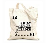 AILOONG Polyester Cotton Beach Bag 12 oz thick fabric Inspirational Quotes School Reading Room Skin-friendly material 31x36cm Medium