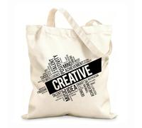 AILOONG Polyester Cotton Beach Bag 12 oz thick fabric Inspirational Talk Room School Skin-friendly material 25x30cm Small