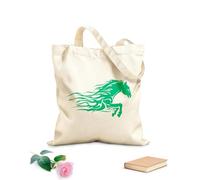 AILOONG Polyester Cotton Beach Bag 340g/m² thick fabric Animal Abstract Horse Head Animal Wild Horse Stallion Skin-friendly material