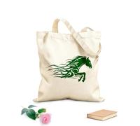 AILOONG Polyester Cotton Beach Bag 340g/m² thick fabric Animal Abstract Horse Head Animal Wild Horse Stallion Skin-friendly material