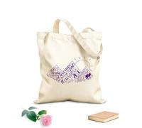 AILOONG Polyester Cotton Beach Bag 340g/m² thick fabric Be Strong And Brave Bible Verses Christian Inspirational Quotes Mountain Sun Joshua Skin-friendly material