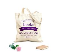 AILOONG Polyester Cotton Beach Bag 340g/m² thick fabric Books Quotes Company Inspiration Skin-friendly material