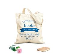 AILOONG Polyester Cotton Beach Bag 340g/m² thick fabric Books Quotes Company Inspiration Skin-friendly material