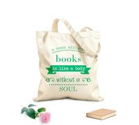AILOONG Polyester Cotton Beach Bag 340g/m² thick fabric Books Quotes Company Inspiration Skin-friendly material