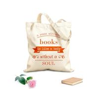 AILOONG Polyester Cotton Beach Bag 340g/m² thick fabric Books Quotes Company Inspiration Skin-friendly material
