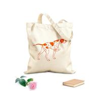 AILOONG Polyester Cotton Beach Bag 340g/m² thick fabric Cartoon English Pointer Breed Dog Pet Grooming Salon Animal Puppy Skin-friendly material