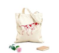 AILOONG Polyester Cotton Beach Bag 340g/m² thick fabric Cartoon English Pointer Breed Dog Pet Grooming Salon Animal Puppy Skin-friendly material