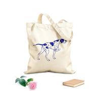 AILOONG Polyester Cotton Beach Bag 340g/m² thick fabric Cartoon English Pointer Breed Dog Pet Grooming Salon Animal Puppy Skin-friendly material